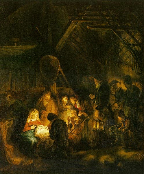 4. Rembrandt van Rijn_aanbidding herders_1646