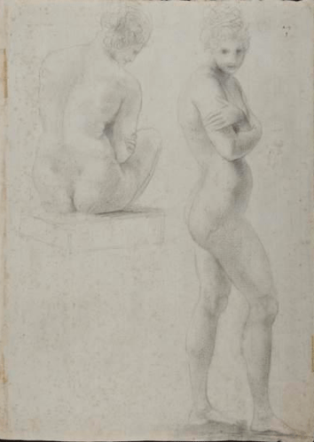 Twee vrouwelijke naaktfiguren