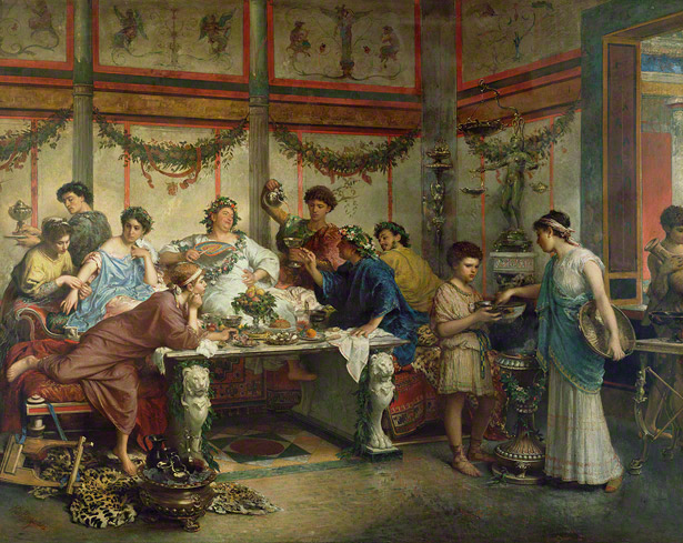 Roberto Bompiani, Een Romeins feest (late 19e eeuw), J. Paul Getty Museum