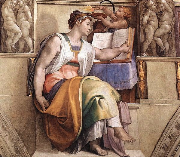 De Sibille van Erythrae door Michelangelo, Sixtijnse Kapel