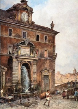Fontana di Ponte Sisto, Via Giulia, 1880 (foto: Wikimedia) 