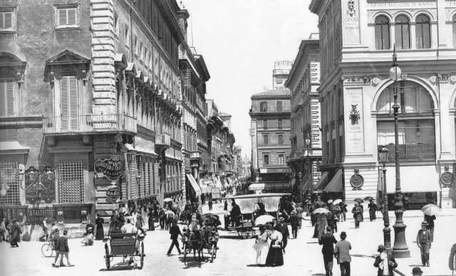 De Via del Corso met rijtuigen. Foto: Skyscrapercity.com