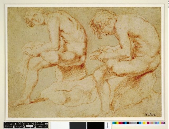 Peter Paul Rubens (Siegen 1577-1640 Antwerp) Two Studies of a Model Posing as the ‘Spinario’, c. 1600-08 Red chalk with touches of white chalk, 201 x 362 mm    The British Museum, Department of Prints and Drawings, London, inv. T,14.1 