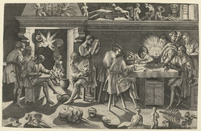 Enea Vico (Parma 1523-1567 Ferrara), After Baccio Bandinelli (Gaiole, near Chianti 1493 – 1560 Florence). The Academy of Baccio Bandinelli, c. 1545/50. Engraving, 314 x 486 mm, Katrin Bellinger collection, inv. no. 1998-039