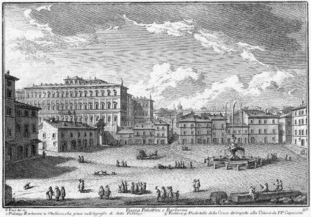 Piazza Barberini, Giuseppe Vasi (18de eeuw)